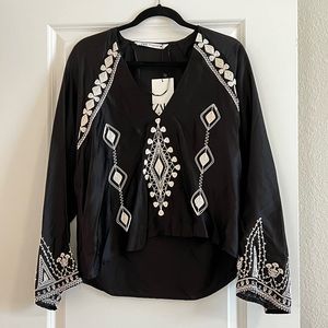 Zara embroidered top